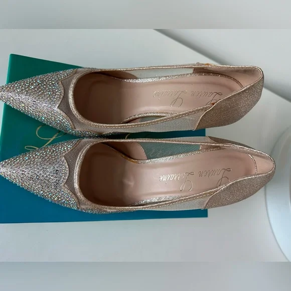 NWT + Box | Lauren Lorraine Elaine Embellished Pump | Nude | 11M - Picture 3 of 7